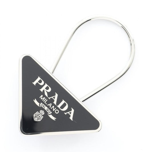 Prada Key Holder Triangle Logo 2 Af0002 Black Other Trial Chain