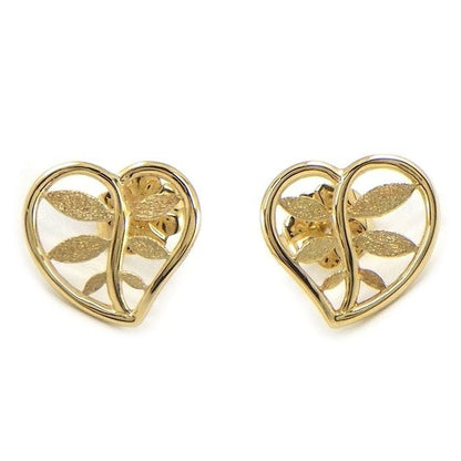 Tiffany & Co Earrings Heart Leaf 18K Yellow
