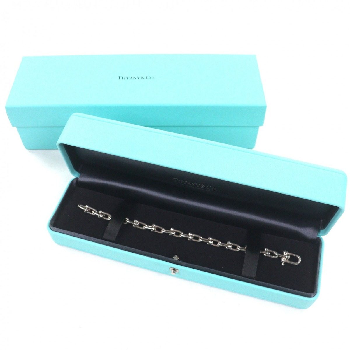 Tiffany & Co Small Link 24 Pieces Bracelet Silver Box with Case Weight — view 2