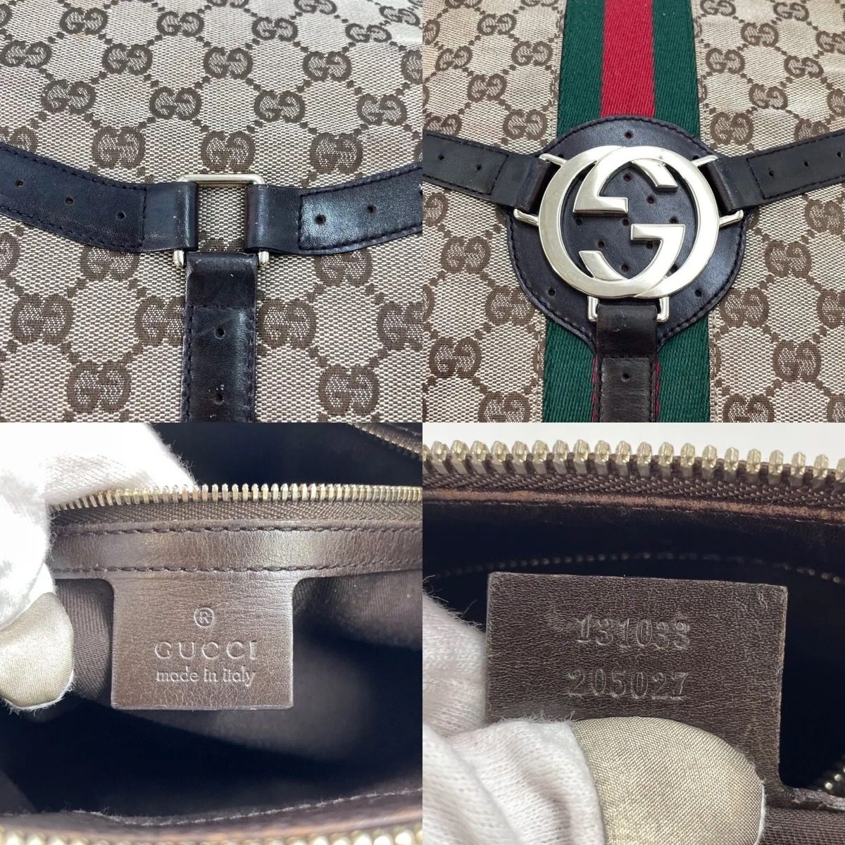 Gucci Interlocking Logo Sherry Line Shoulder Bag GG Canvas — view 10