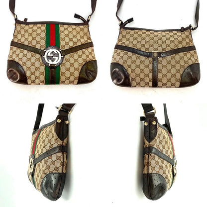 Gucci Interlocking Logo Sherry Line Shoulder Bag GG Canvas — view 4