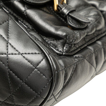 Dior Macrocanage Caro Caro Medium Backpack Rucksack Black Leather Women's Dior