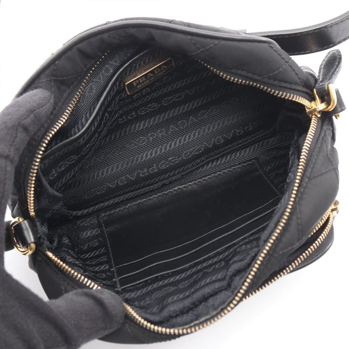 Prada Waist Bag Black Nylon Leather — view 3