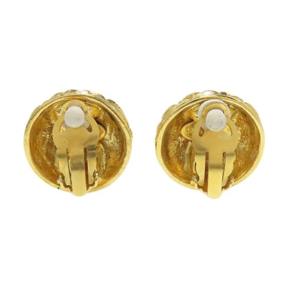 Chanel Matelasse Coco Button Earrings In Metal Ladies