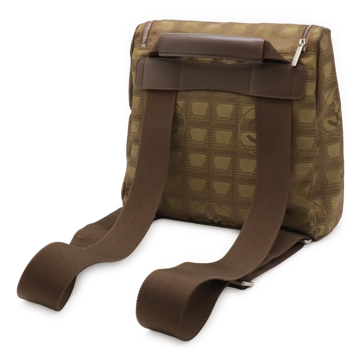 Chanel New Travel Line Backpack Sac Backpack Shoulder Bag 2WAY Nylon Jacquard