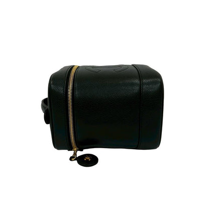 Chanel Chanel Caviar Leather Vanity Bag Mini Handbag Black 28298