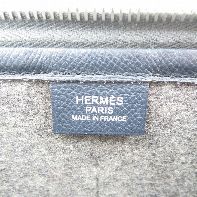 Hermes Toudou 29 Vaux Epson Felt Silver Hardware Grimoire Blue Indigo Lesan D