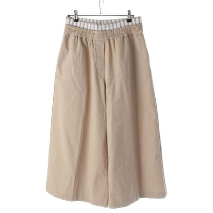 Loewe 25 SS Cotton Anagram Logo Layered Cropped Chino Pants Trousers Slacks