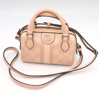 Gucci Pink GG Supreme Ophidia 2-Way Mini Bag