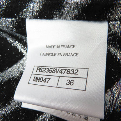 CHANEL P62358v47832 Wool Coco Mark Button Staggered Pattern Tweed Jacket Black