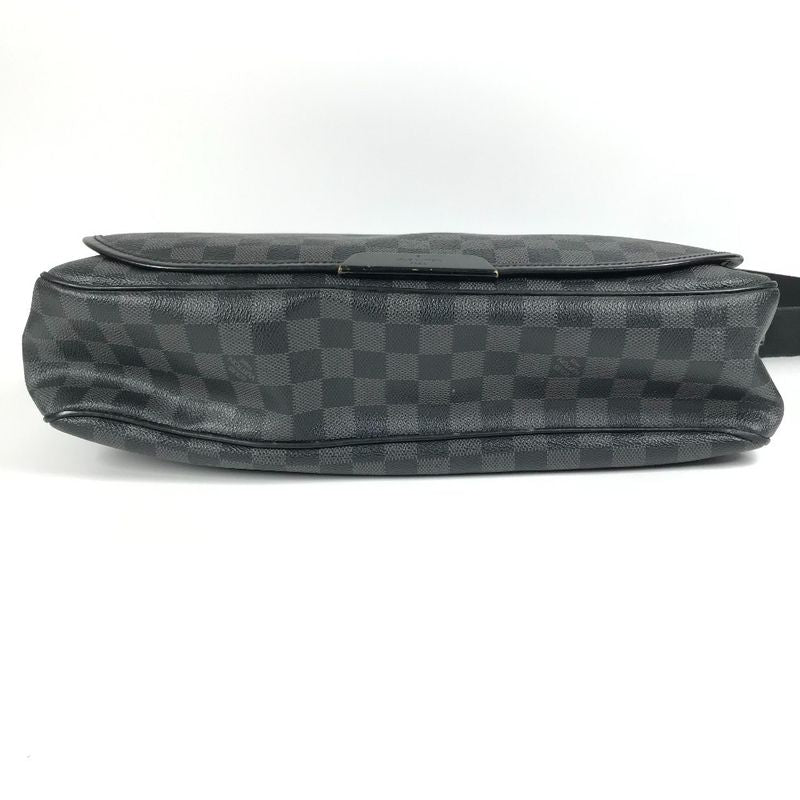 Louis Vuitton Shoulder Bag Lenzo N51213 Damier Graphite Canvas Black