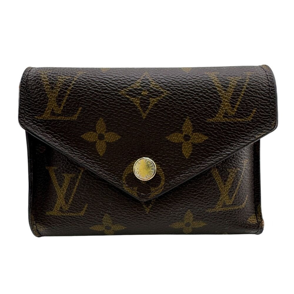 Louis Vuitton Portefeuille with Coin Case Trifold Wallet Brown