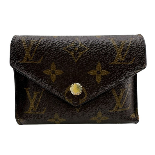 Louis Vuitton Portefeuille with Coin Case Trifold Wallet Brown
