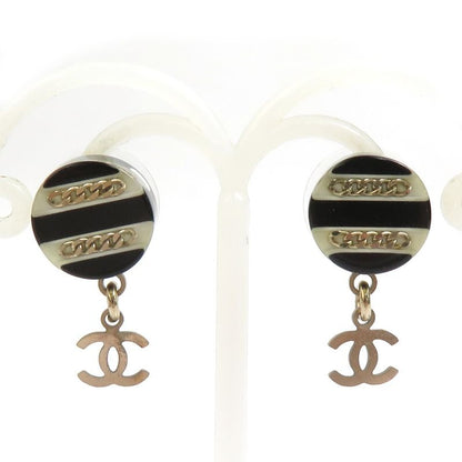 Chanel Classic Black and Gold Chain Earrings