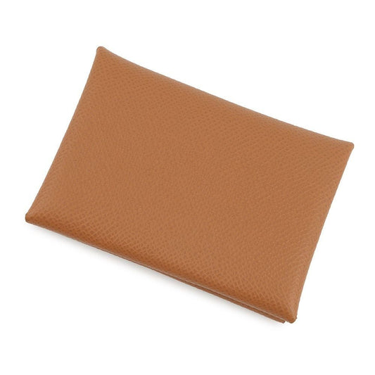 Hermes Coin Case Calvi Duo Gold Silver Epsom Wallet