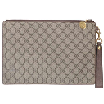 Gucci 473915 GG Supreme Multi-patch Patch Clutch Bag Men's