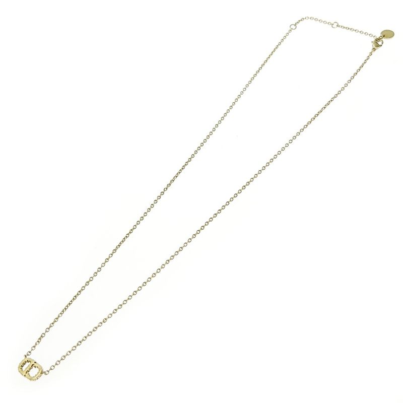 Christian Dior GP Crystal Clair D Lune Necklace Women's Gold 364135 Necklace