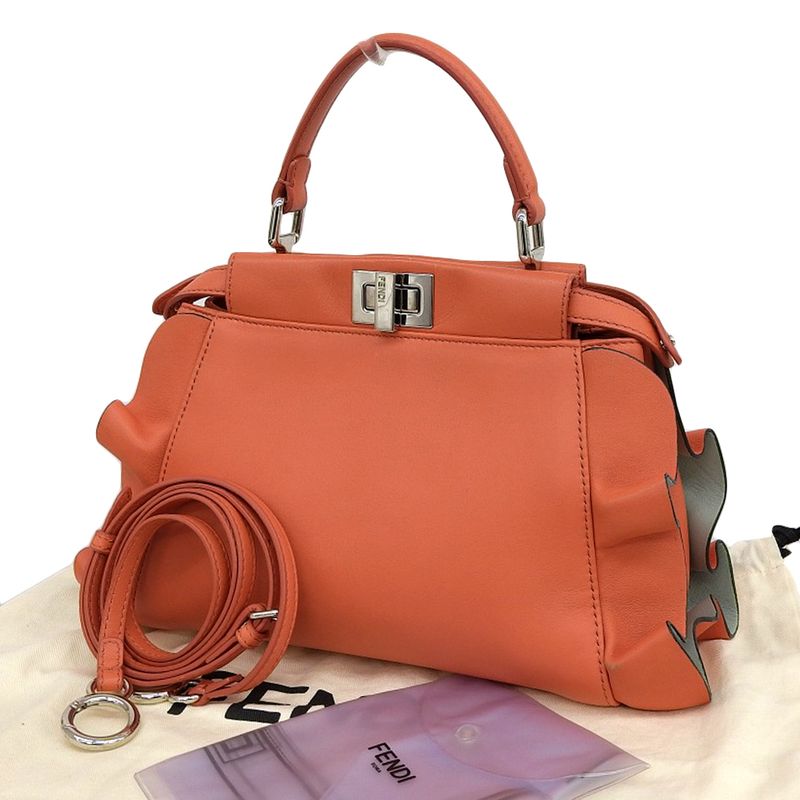 Fendi Mini Peekaboo Frill Shoulder Bag