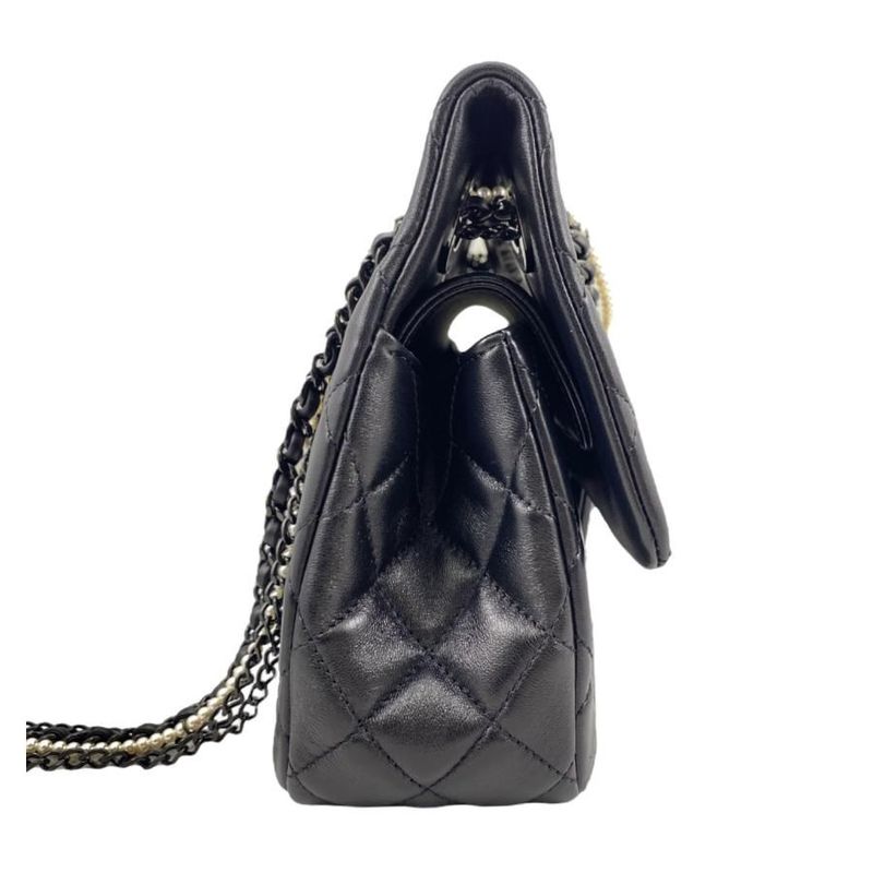 Chanel Pearl Flap Bag Shoulder Bag Handbag Black 2023-24aw (Fall/winter) Black