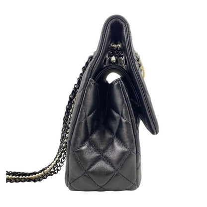 Chanel Pearl Flap Bag Shoulder Bag Handbag Black 2023-24aw (Fall/winter) Black