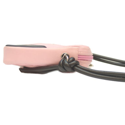 Chanel A25177 No 8 Pink Black Cambon Small Pochette Shoulder Bag Black Quilted