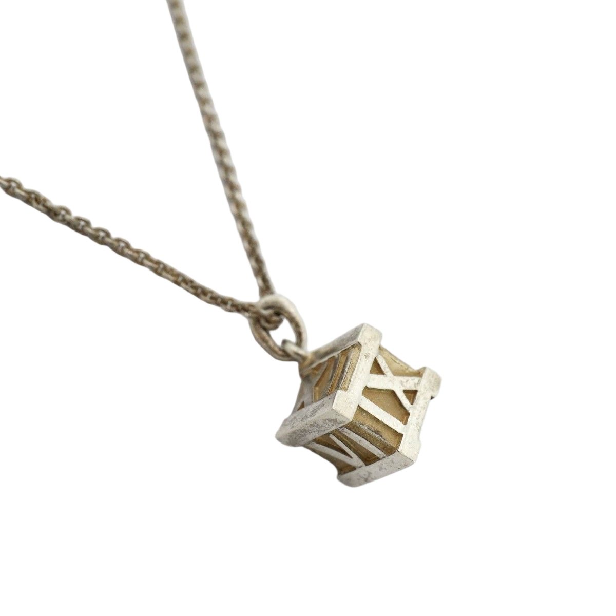 Tiffany & Co Necklace Atlas Cube 925 Sterling Silver — view 2