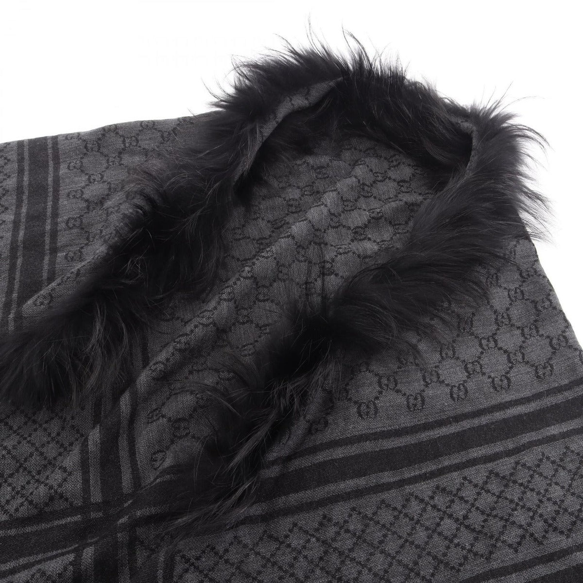 Gucci Shawl GG Pattern Wool Silk — view 4