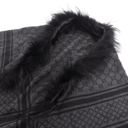 Gucci Shawl GG Pattern Wool Silk — view 4