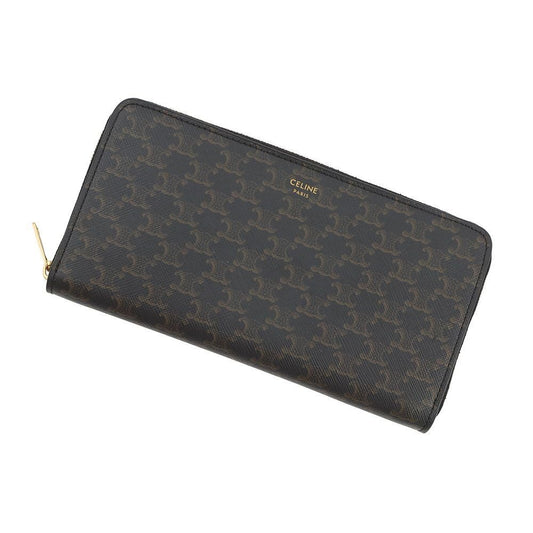 Celine Wallet Large Zip Triomphe Black