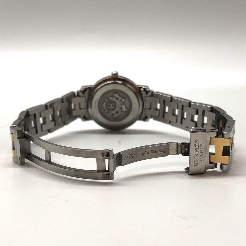 Hermes Clipper Cl4.220 Date Cream Dial Quartz Ladies Watch Working 005913