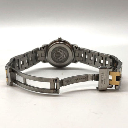 Hermes Clipper Cl4.220 Date Cream Dial Quartz Ladies Watch Working 005913