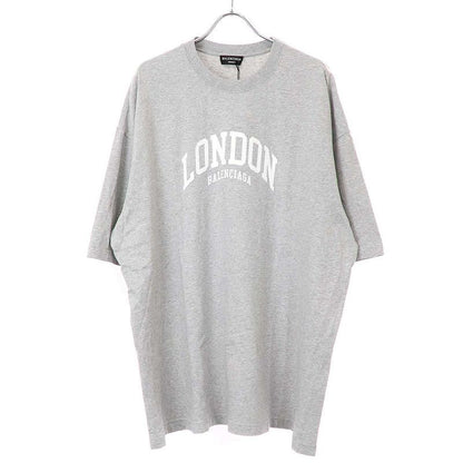 Balenciaga 22ss London Cities Logo T Shirt T-Shirt 612966 Tlvg5 Grey XXL
