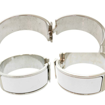 Hermes H Motif Clic Clac GM Bu Metal White Silver Stamped P (2012) Bracelet