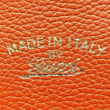 Gucci 368827 Swing Small Handbag Shoulder Bag 2way Orange Leather Women