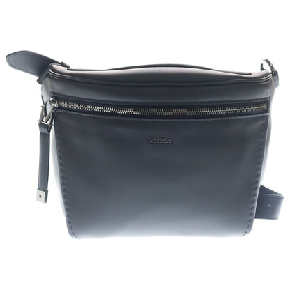 Max Mara Archetipo Leather Shoulder Bag Black