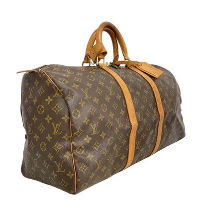Louis Vuitton Boston Bag Monogram Keepall 50 Brown — view 2