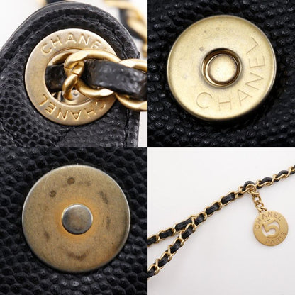 Chanel Matelasse Small Hobo Bag Chain Shoulder As3710 Caviar Skin Black Ladies