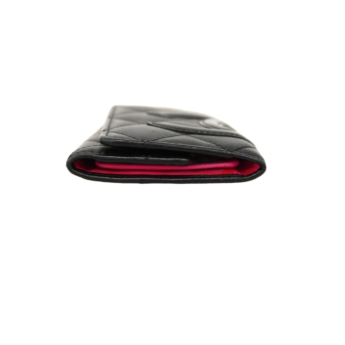 Chanel Key Case Cambon Lambskin Black Silver Key Holder — view 2