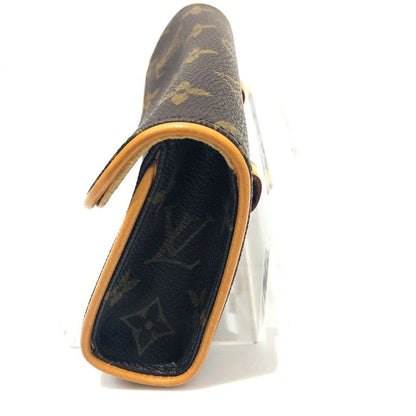 Louis Vuitton Pochette Florentine M51855 Monogram Waist Bag Brown Leather Women