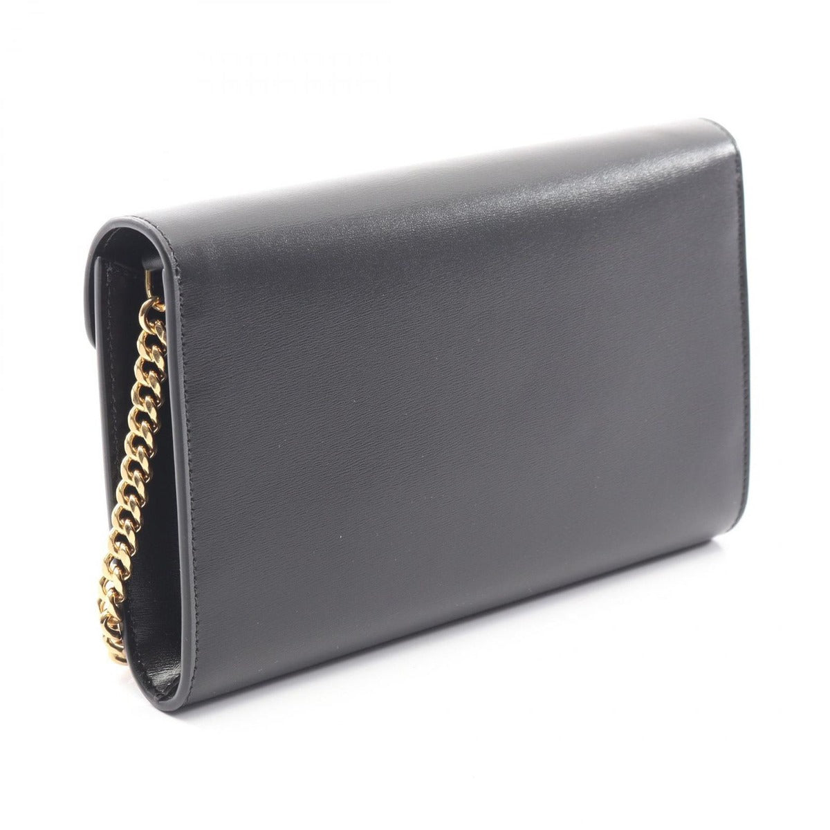 Celine Shoulder Bag Envelope Black Leather Chain Wallet — view 2