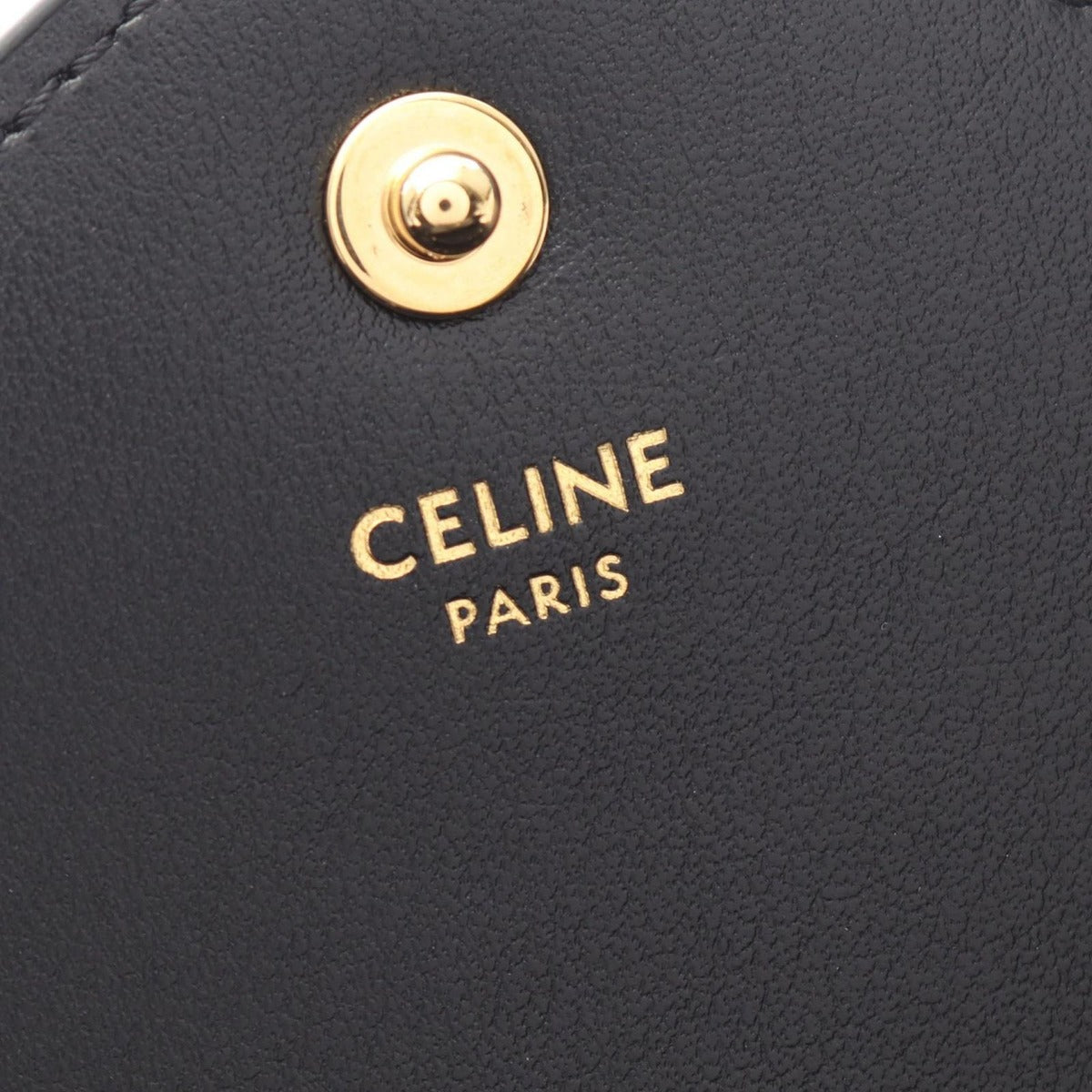 Celine Shoulder Bag Envelope Black Leather Chain Wallet — view 4