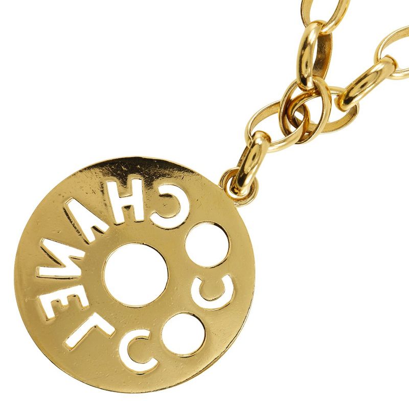 Chanel Round Logo Vintage Gold Plated Ladies 170g Necklace