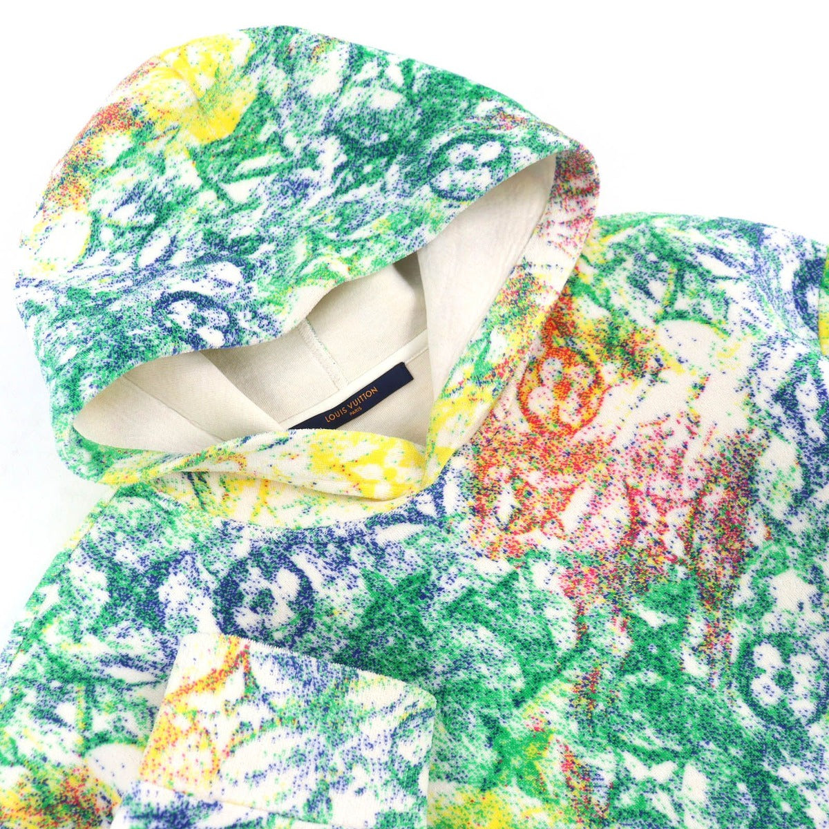Louis Vuitton Cotton Pastel Monogram All Over Print Velvet Pullover Hoodie — view 3