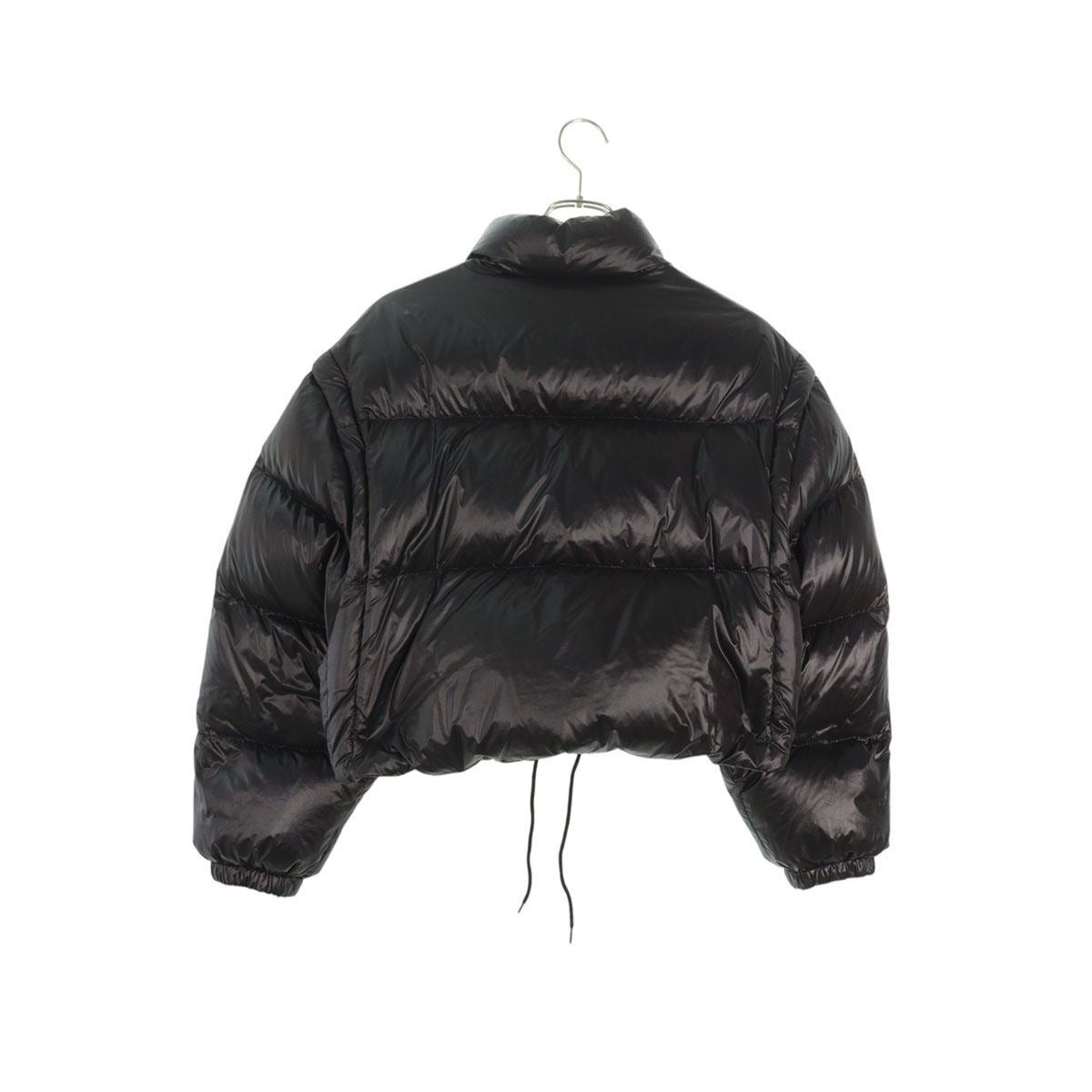 Prada Triangle Plate Cropped 2-Way Down Jacket 38 — view 2