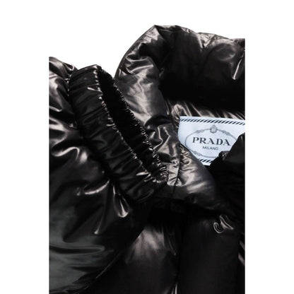 Prada Triangle Plate Cropped 2-Way Down Jacket 38 — view 3