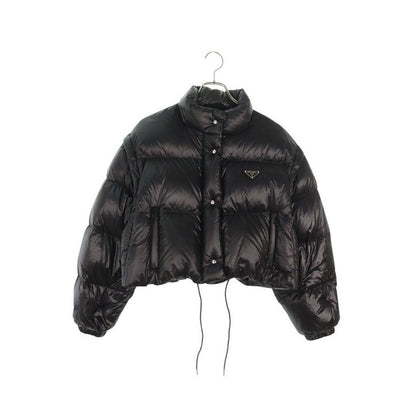 Prada Triangle Plate Cropped 2-Way Down Jacket 38