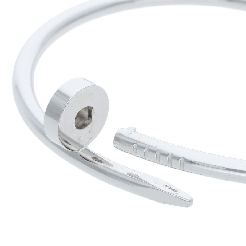 Cartier New Shape Juste UN CLOU Bracelet 18K White Goldbracelet Mens 18