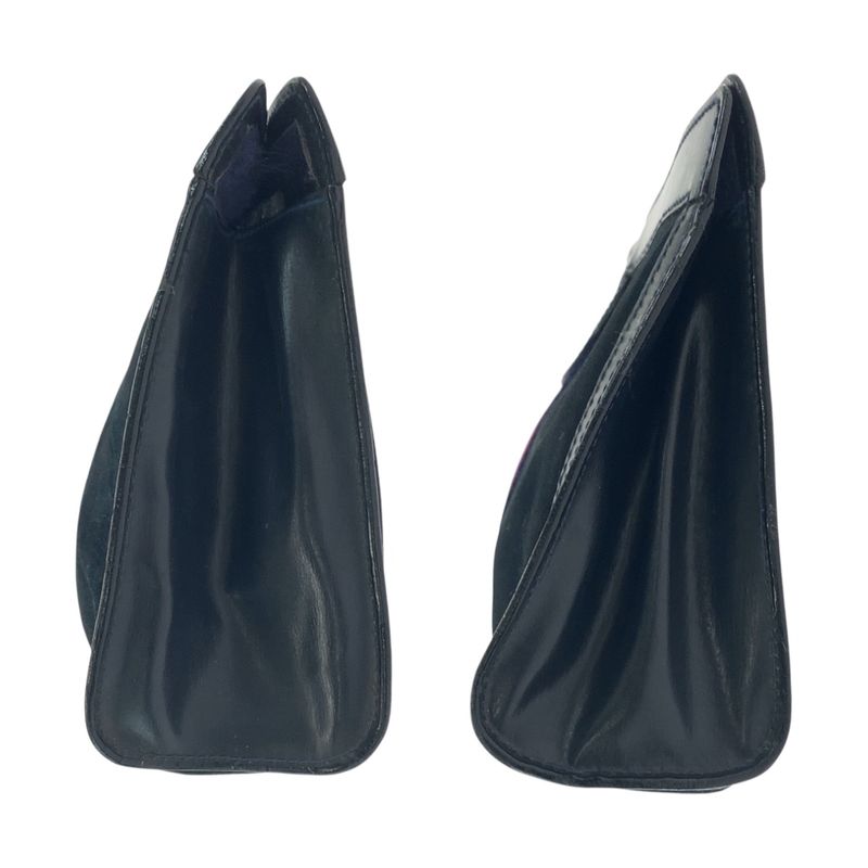 Gucci Vintage Old Gucci Sherry Line Navy Red Blue Suede Clutch Bag 504636