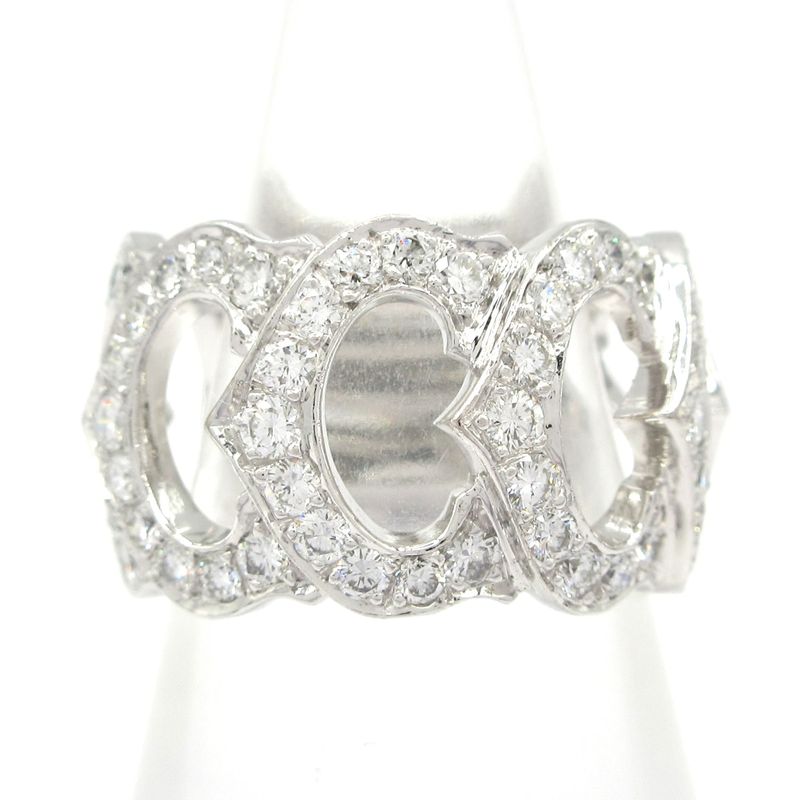 Cartier Ring 51 C De Cartier 18K White Gold X Diamonds Full Diamonds
