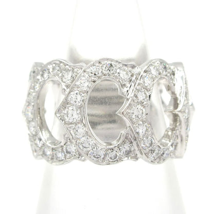 Cartier Ring 51 C De Cartier 18K White Gold X Diamonds Full Diamonds